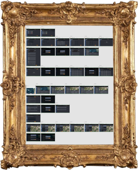 Framed UI screens from latest work at Booz Allen Hamilton